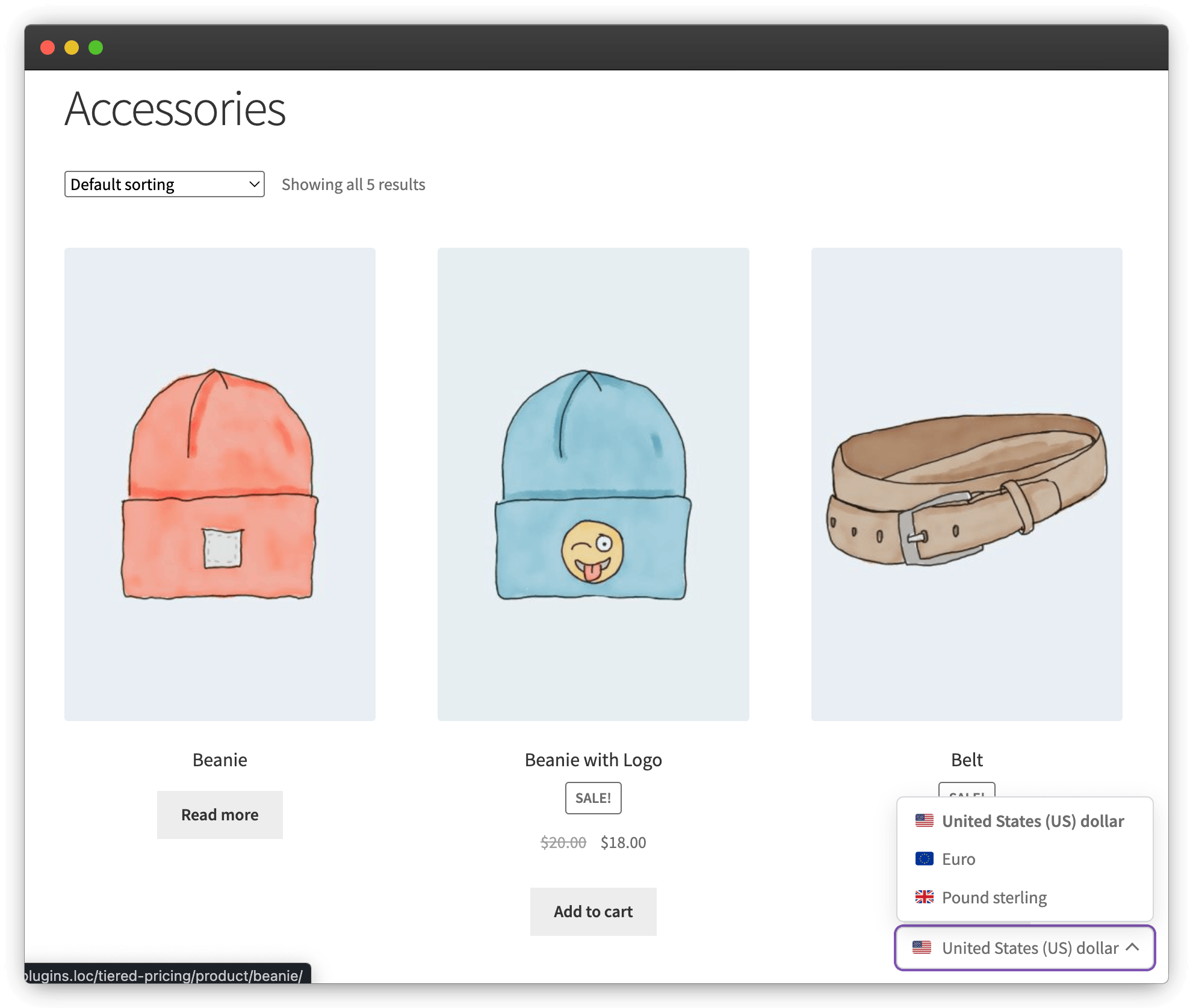 Floating switcher on the storefront